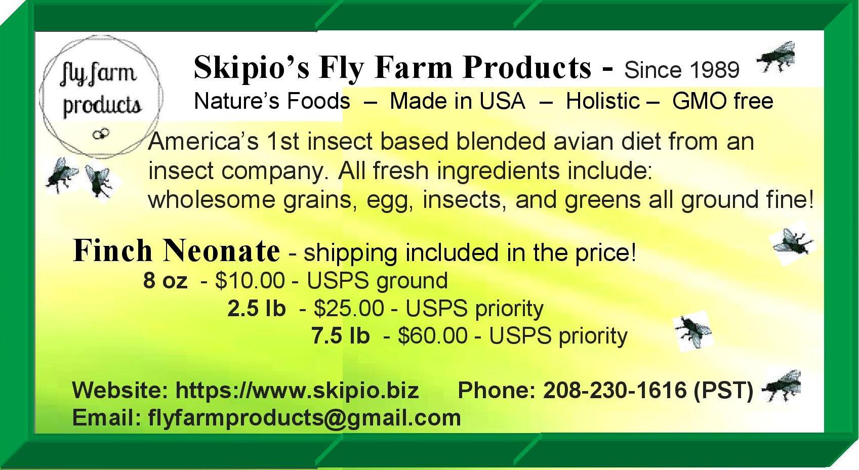 Skipio's Fly Farm Products
